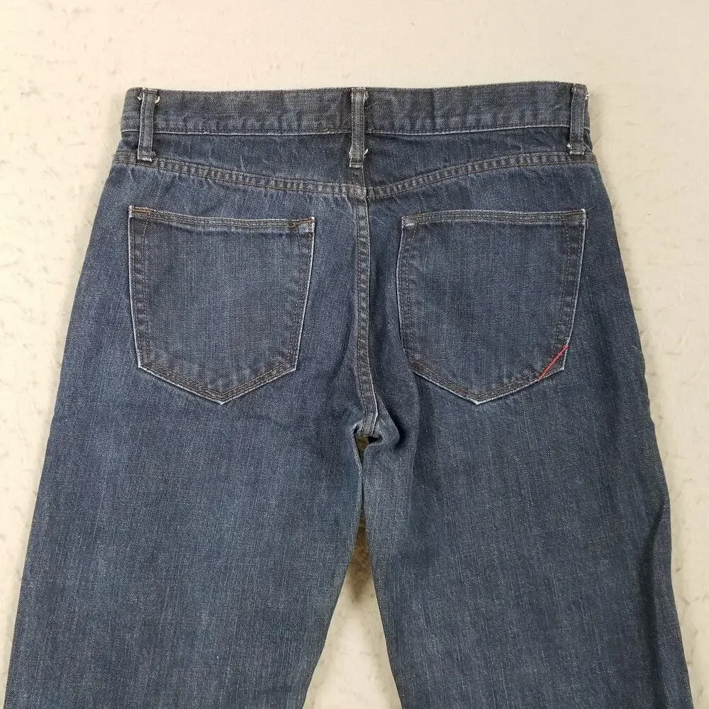 Banana Republic Jeans Mens 31x30 Blue Denim Straight Five Pocket Classic Casual‎